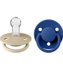 BIBS De Lux Snuðin - 2 Pakki - Umferð - Vanilla/kornblóm