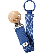 BIBS Pacifier Clip - Wicker - Cornflower/Dusty Blue