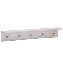 Kids Concept Shelf w. Wall Hooks - 60x10 cm - Wood - Grey