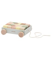 Kids Concept Pullcart w. Stacking Blocks - Edvin - Multi