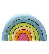 Grimms Wooden Toy - Rainbow - Little - 6 Parts - Pastel