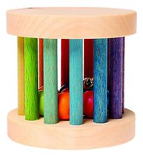 Grimms Houten Speelgoed - Mini Rammelaar - Multicolour