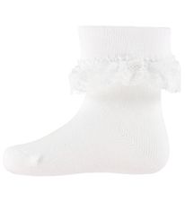 Name It Socken - NbfOpagna - Bright White m. Spitze