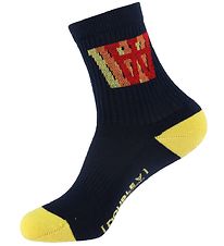 Wood Wood Socks - Con Logo - Navy