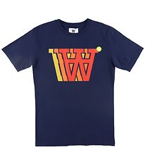 Wood Wood T-Shirt - Ace Insigne Logo - Marine