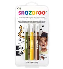 Snazaroo Face Paint - Brush paint - 3 pcs - Green/Yellow/Brown