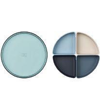 Liewood Plate - Tritan/Silicone - 4 Rooms - Shawn - Sea Blue M