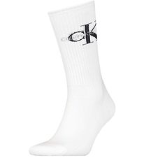 Calvin Klein Socken - Rib - Wei m. Logo