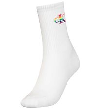 Calvin Klein Socken - Rib - Stolz - Wei m. Logo