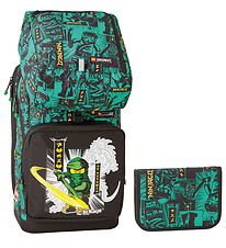 LEGO Ninjago School Bag Set - Black/Green