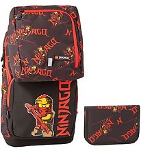 LEGO Ninjago School Bag Set - Optimo - Black/Red