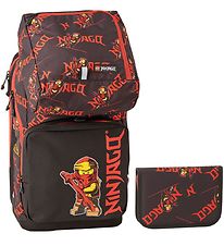 LEGO Ninjago School Bag Set - Black/Red