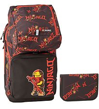 LEGO® Ninjago Schulranzen-Set - Schwarz/Rot