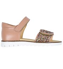 Angulus Sandals - Dark Peach w. Glitter