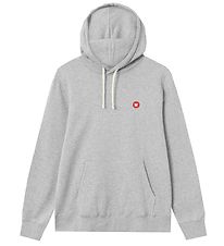 Wood Wood Kapuzenpullover - Ian - Grey Melange