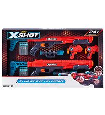 X-SHOT Pistolets  mousse - 2 Pack - Excel - Hawk Eye/Micro