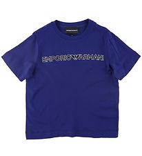 Emporio Armani Stuttermabolur - Blu Faro M. Svart