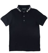 Emporio Armani Polo - Dökkblátt M. Hvítur