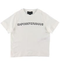 Emporio Armani Stuttermabolur - Hvítur M. Útsaumur