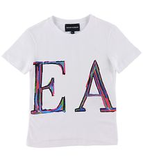 Emporio Armani Stuttermabolur - Hvítt