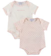 Emporio Armani Bodysuits s/s - 2-Pack - Aquile Pink/White