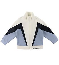 Emporio Armani Cardigan - Offwhite/Blue