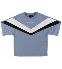 Emporio Armani Stuttermabolur - Blár