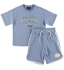 Emporio Armani Stuttermabolur/Stuttbuxur - Nýtt Light Blue