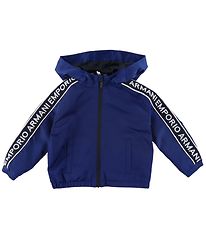 Emporio Armani Lightweight Jacket - Blue/Navy w. Logo Stripe