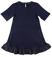 Emporio Armani Sweatklänning - Blu Mora m. Strass