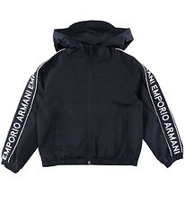 Emporio Armani Sommerjacke - Navy m. Logo-Streifen