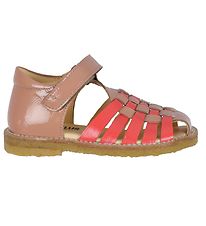 Angulus Sandal - Dark Peach/Coral