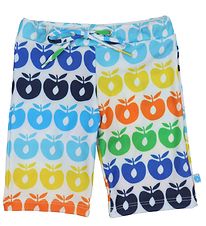 Småfolk Swim Trunks w. Retro Apples - UV50+ - Blue Atoll