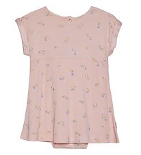 Minymo Body met Rok - Rib - Bamboe - Peach Zweep