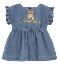 Moschino Dress - Denim - Blue w. Logo/Gold