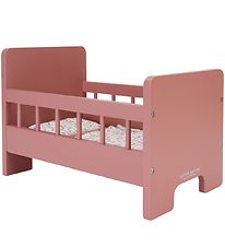 Little Dutch Doll'S Bed w. Bedding - Wooden Doll Bed