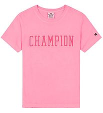 Champion Fashion Stuttermabolur - Áður háls - Bleikt