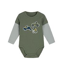 Hust and Claire Bodysuit æ/s - Beetle - Seagrass