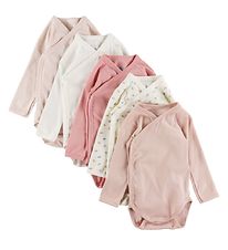 Petit Bateau Samfella l/e - 5 Pakki - Bleikt/Hvítur