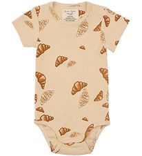 VACVAC Bodysuit s/s - Rib - Kurt - BIG Croissant - Beige