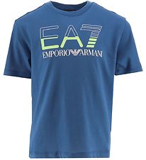 EA7 T-paita - Dark Blue, Lime