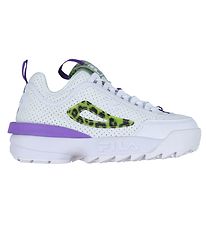 Fila Strigaskór - Disruptur T - White-Rafmagn Purple