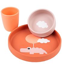 Done by Deer Dinner Set - 3-Pack - Silicone - Happy Clouds - Pap
