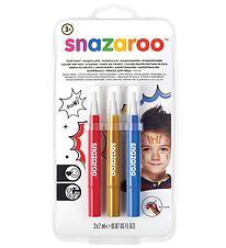 Snazaroo Face Paint - Brush paint - 3 pcs - Red/Gold/Blue