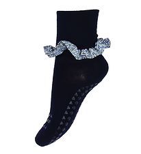 GoBabyGo Rutschfeste Socken - Bambus/Liberty - Dark Blue