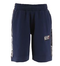 EA7 Sweat Shorts - Navy w. Black/White