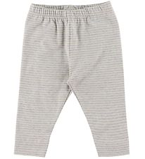 Popirol Leggingsit - Poclio - Striped Light Grey