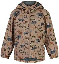 Mikk-Line Softshelljacke m. Fleece - Recycelt - Nougat m. Tiere