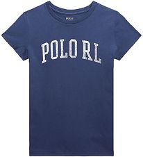Polo Ralph Lauren Stuttermabolur - Horfa Hill - Dökkblátt M. Hví