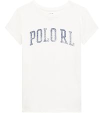 Polo Ralph Lauren Stuttermabolur - Horfa Hill - Hvítt M. Dökkblá